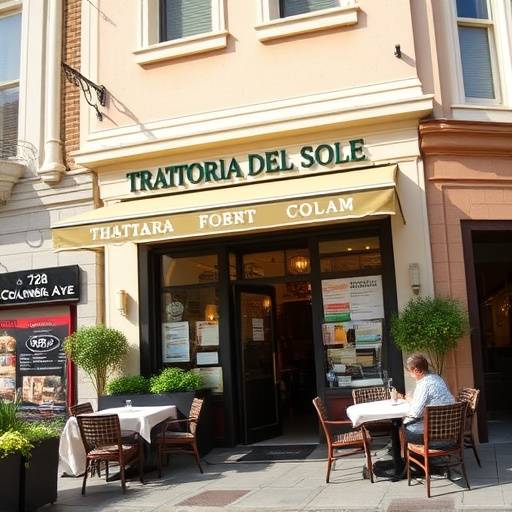 Map showing the location of Trattoria del Sole at 728 Columbus Avenue, San Francisco