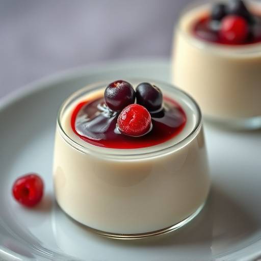 Panna cotta with berry compote